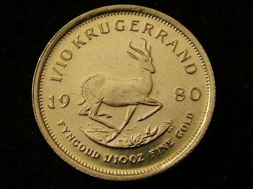 *** KRUGER RAND 1/10 oz FINE GOLD *** START @ CRAZY R1