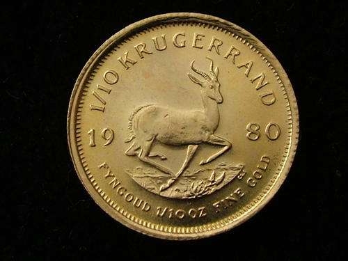 *** KRUGER RAND 1/10 oz FINE GOLD *** START @ CRAZY R1