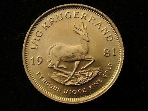*** KRUGER RAND 1/10 oz FINE GOLD *** START @ CRAZY R1