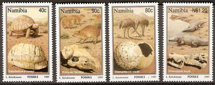 Namibia 1995 - SACC # 126-129  - Namibian Fossils - **/ MNH see scan