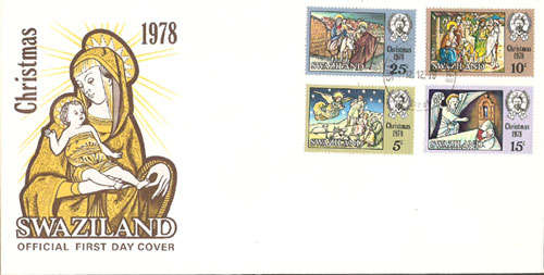 Swaziland 1977  - FDC  Christmas 1978 - offered in Fine used cond. - see scan below