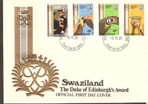 Swaziland 1984 - FDC Duke of Edinburgh's Award (S/Sheet)-   Fine used cond. - see scan below