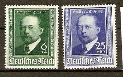 Germany - Reich 1940 - 50 Years Diphthery-serum - Mi 760/1 - needly hinged - */