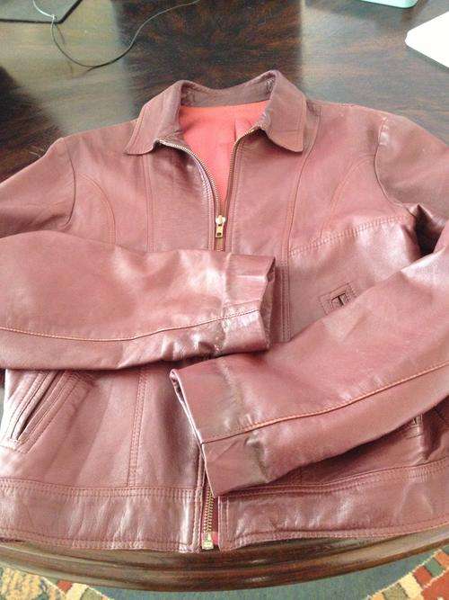 Vintage deep Burgendy Leather Jacket Unisex