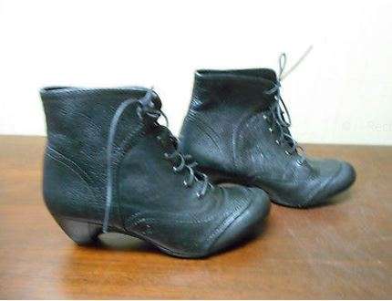Born black leather ankle boots