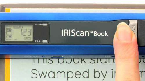 Iriscan Book 2 portable mobile scanner- Scan document, books, magazines, newspapers without computer
