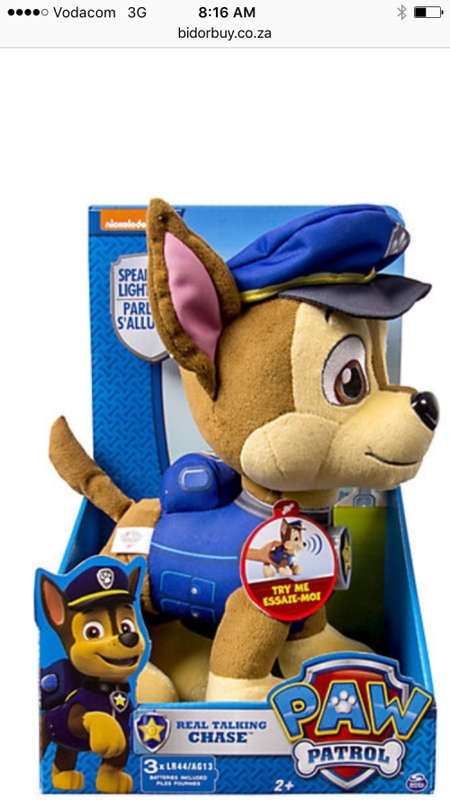Paw Patrol Plush Real Talking Chase