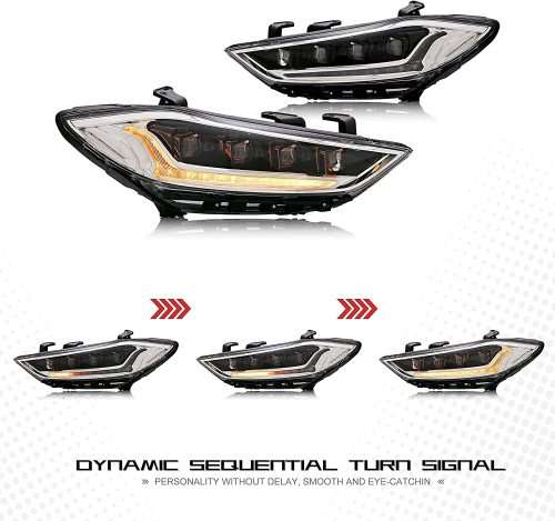 LED Headlights for Hyundai Elantra  2016 2017 2018 2019 2020Start-up Animation Sequential Indicator