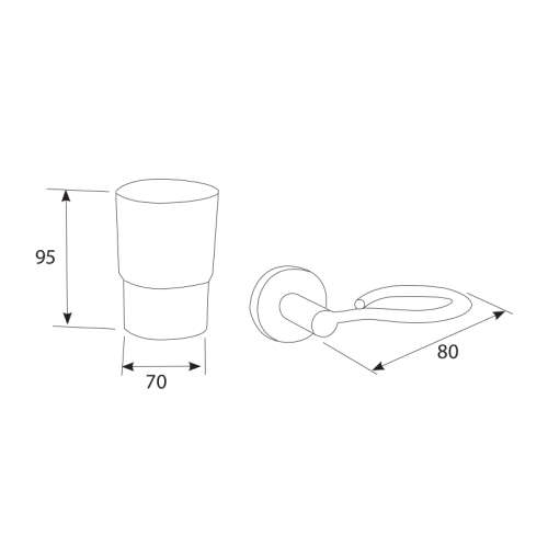 Bonn Tumbler Holder Chrome Plated