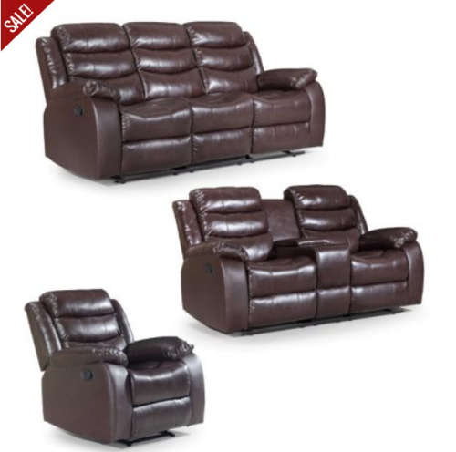 3 PIECE SET WITH CONSOLE (RECLINER)