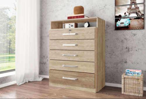 CHEST OF DRAWER (5 DRAWERS)