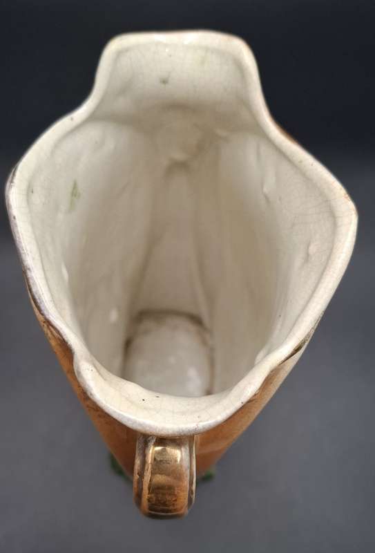 Ornate Victorian Period Vase with Dogs painted on one side Flowers on other