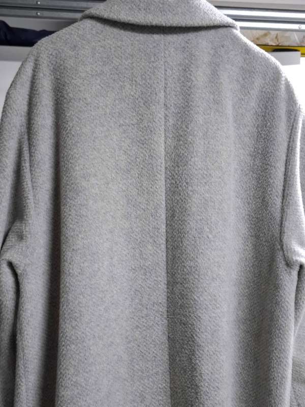 Elegant Ladies Winter Coat L - Mint Condition, Light Grey, Warm, Long, Stunning & Mostly Fleece Wool