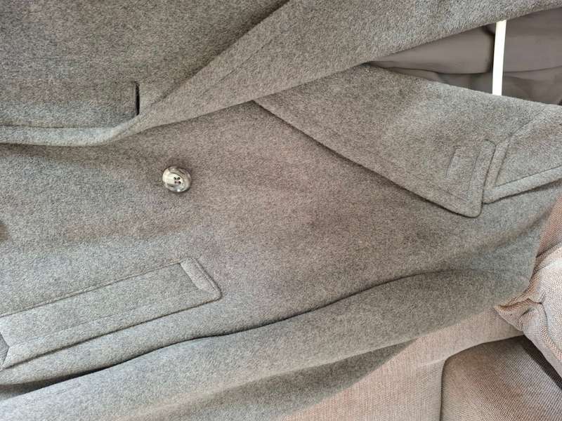 Stylish Vintage Grey Ladies Winter Coat - 3/4 length, Warm, Beautiful Silver-grey Lining