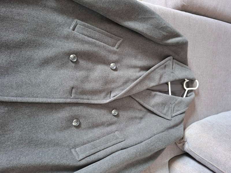 Stylish Vintage Grey Ladies Winter Coat - 3/4 length, Warm, Beautiful Silver-grey Lining