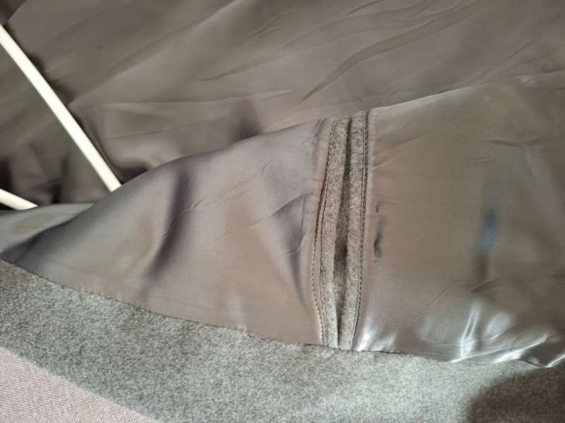Stylish Vintage Grey Ladies Winter Coat - 3/4 length, Warm, Beautiful Silver-grey Lining