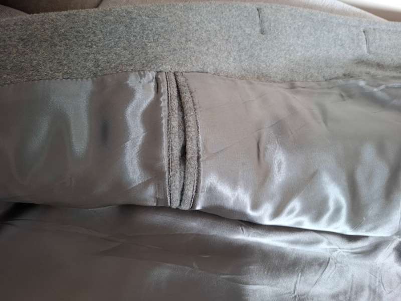 Stylish Vintage Grey Ladies Winter Coat - 3/4 length, Warm, Beautiful Silver-grey Lining
