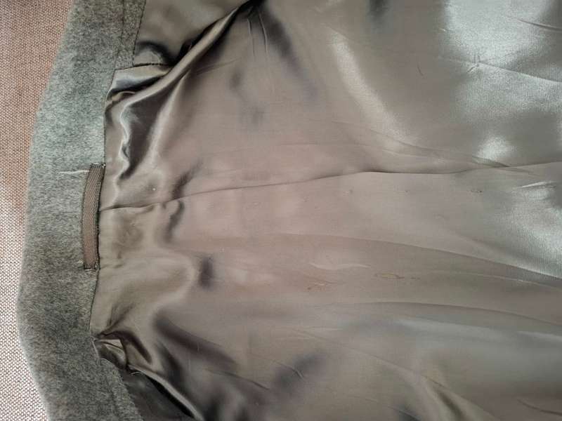 Stylish Vintage Grey Ladies Winter Coat - 3/4 length, Warm, Beautiful Silver-grey Lining