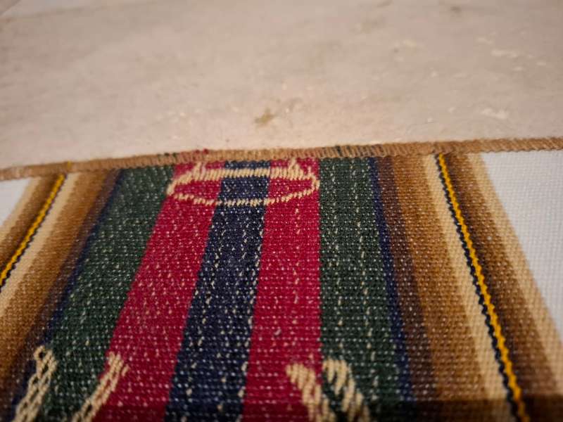 Gorgeous Peruvian Andean Ethnic Woven Fabric Tablecloth - 122cm x 130cm