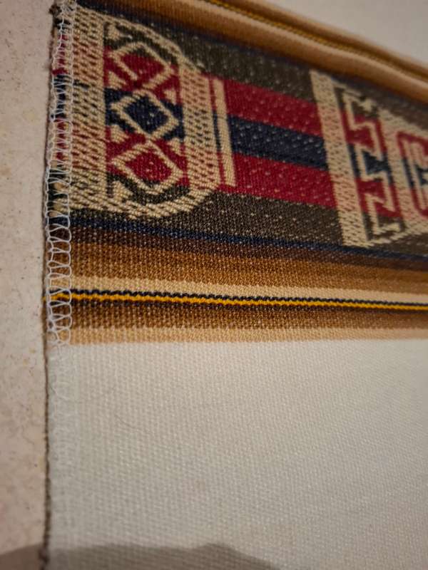 Gorgeous Peruvian Andean Ethnic Woven Fabric Tablecloth - 122cm x 130cm