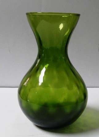 Green Mottled Glass Vase