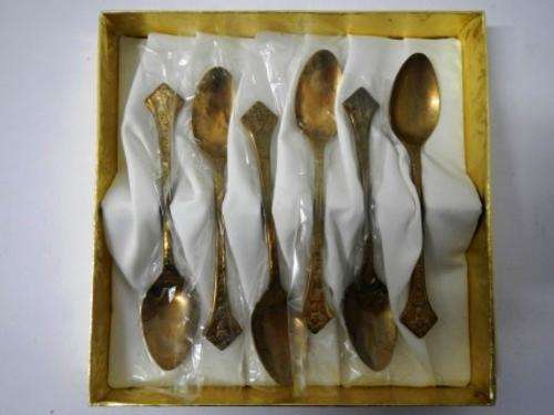 Set of 6 24ct Gold Plated Teaspoons from Eetrite
