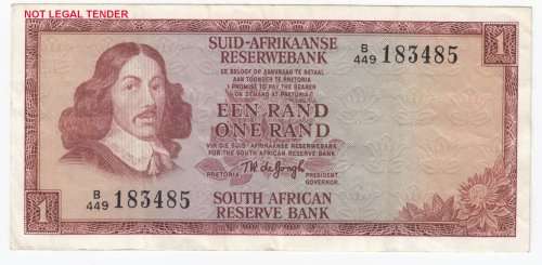 SOUTH AFRICA   TW DE JONGH   R1   NOTE