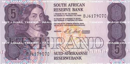CL STALS   R5   NOTE  SOUTH AFRICA