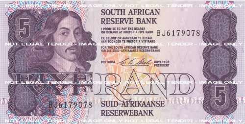 CL STALS   R5   NOTE  SOUTH AFRICA