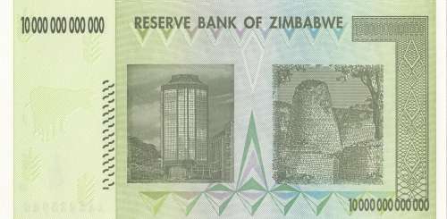 ZIMBABWE -  UNCIRCULATED TEN TRILLION DOLLARS NOTE