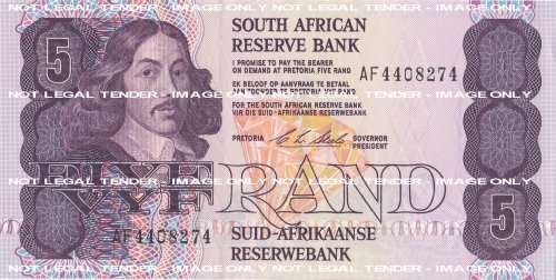 CL STALS   R5   NOTE  SOUTH AFRICA