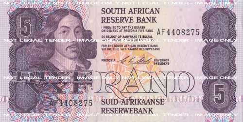 CL STALS   R5   NOTE  SOUTH AFRICA