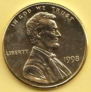 1998 Gold Plated One Cent COIN  USA                SUN4401