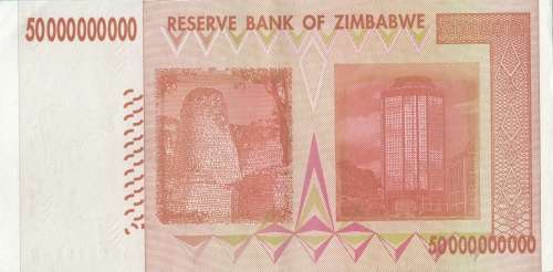 ZIMBABWE -  UNCIRCULATED FIFTY BILLION DOLLARS NOTE
