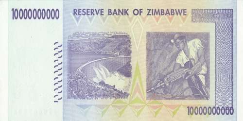 ZIMBABWE  10  BILLION   DOLLARS   NOTE       AA4667296