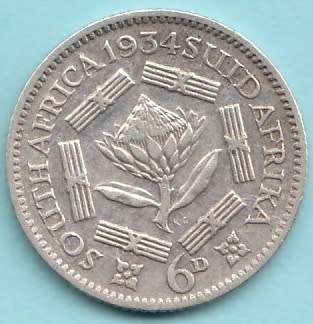 *** 1934 SIX PENCE COIN  ***                              SUN559