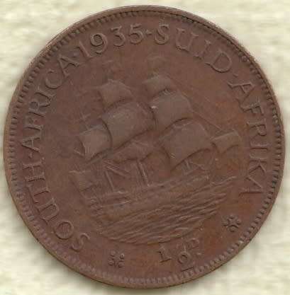 SOUTH   AFRICA    1/2  D   1935                 SUN6731