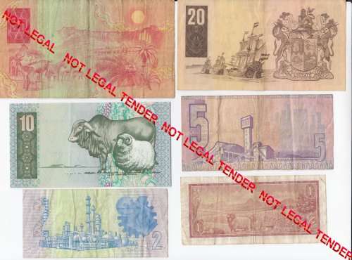 *****   SOUTH AFRICA   SET OF NOTES    *****        SET001