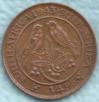 SOUTH AFRICA      1/4 D    1943                 SUN6877