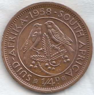SOUTH AFRICA    1/4  D   1958                 SUN7006