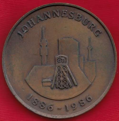 ***  1886 - 1986 Johannesburg Centenary Medallion   ***              SUN7033