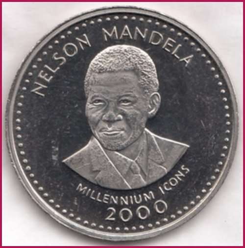 ****   REPUBLIC OF SOMALIA 25 SHILLINGS 2000 NELSON MANDELA   MILLENIUM   ****     SUN7073