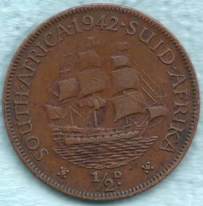 1942      1/2 D   Coin    SOUTH AFRICA                    SUN7420