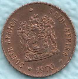 1970    1/2    CENT    COIN     SOUTH AFRICA           SUN7455