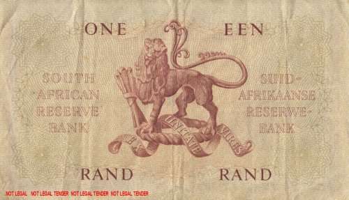 G Rissik One Rand Note   A107 775347                 SET008