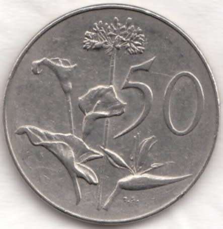 1968    50c   (AFRIKAANS)     COIN                         SUN7603