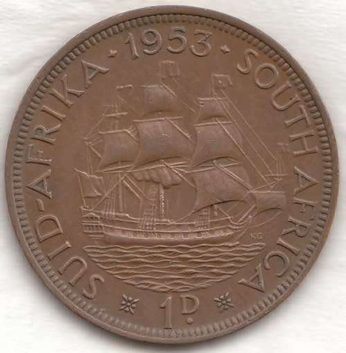 1953      PENNY    COIN    SOUTH AFRICA                 SUN7674