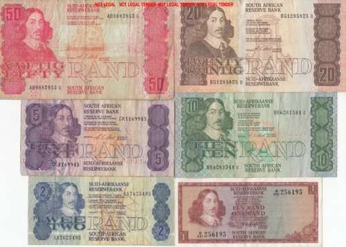 ***  SET OF  SIX  SA   NOTES  FOR ONE BID  ***        SET011
