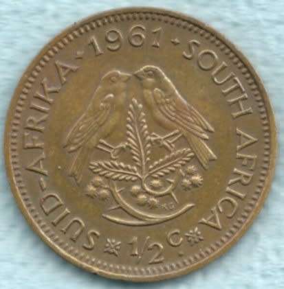 1961    HALF   CENT   COIN                SUN7917