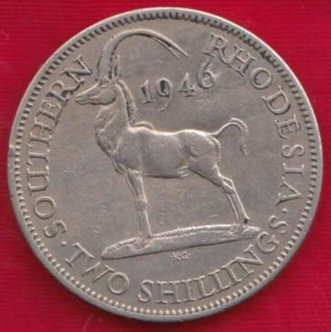 Southern Rhodesia - 1946 - 2 Shillings        Silver (.500)           SUN7942